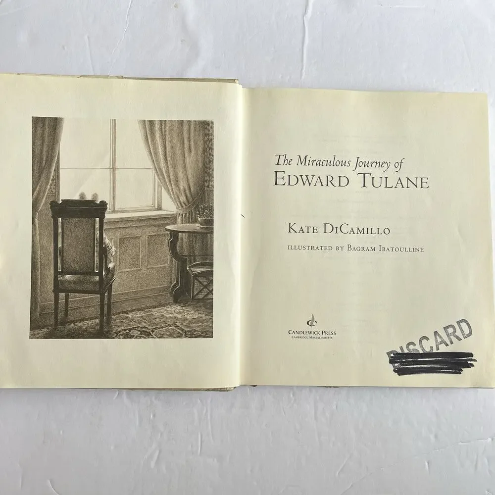 The Miraculous Journey of Edward Tulane by Kate DiCamillo Hardcover Book